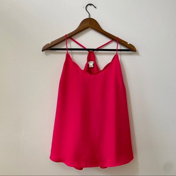 J. Crew Tops - Pink J. Crew Scalloped Tank